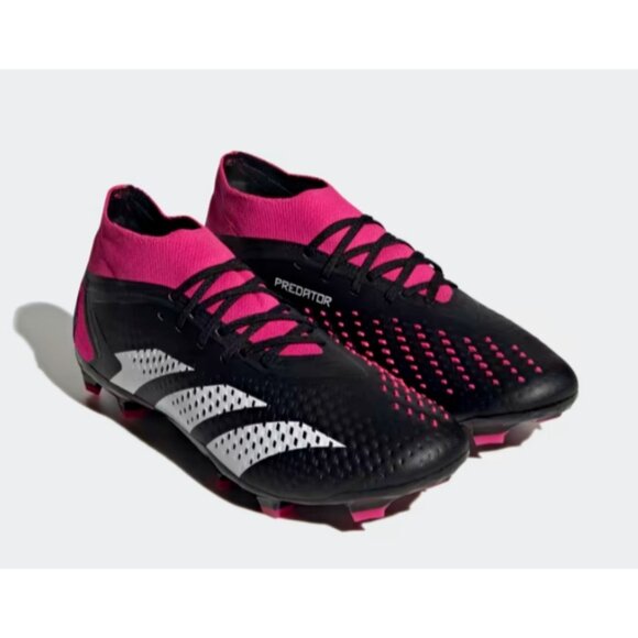 Adidas Predator Accuracy.2 FG Black/Pink Soccer Cleats GW4586 Men’s 8.5 & 9 - Picture 1 of 16